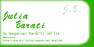 julia barati business card